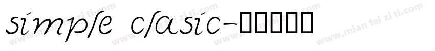 simple clasic字体转换
